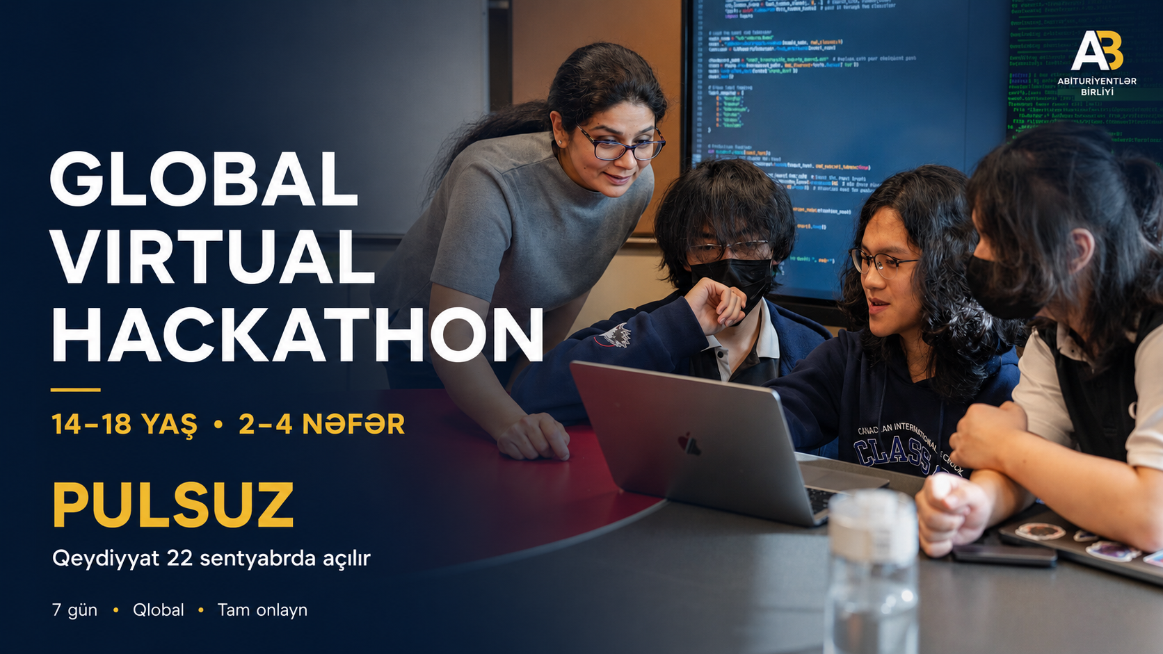 Global Virtual Hackathon 2026-da iştirak edən şagird komandası